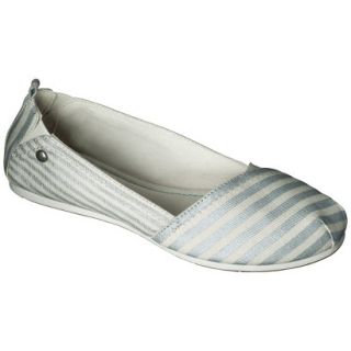 Womens Mad Love Lynnae Striped Loafer   Silver Metallic 5.5