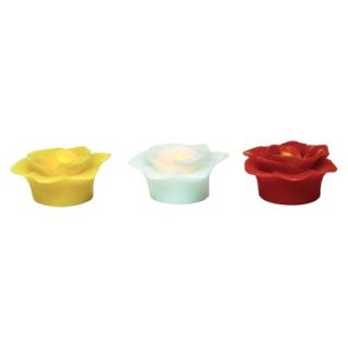 Threshold Yellow, Red and Blue 3 Pack Floating Wax Flower LED Tea Lights