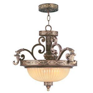 LiveX Lighting LVX 8547 64 Palacial Bronze with Gilded Accents Seville Convertab