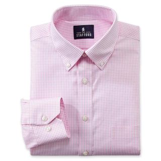 Stafford Signature Oxford Dress Shirt Big&Tall, Pink, Mens