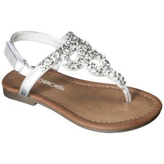 Toddler Girls Cherokee Jumper Sandals   Silver 8