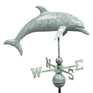 Good Directions Dolphin Weathervane   Blue Verde Copper