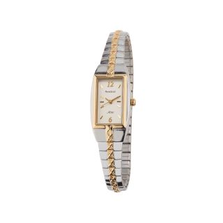 Armitron Womens Rectangle Expansion Watch, 2tone Exp Chp