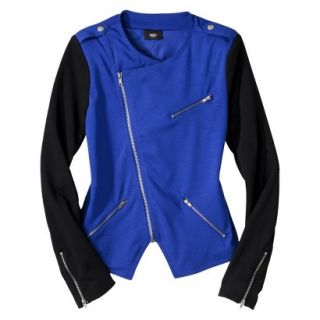 Mossimo Womens Ponte Moto Jacket   Athens Blue/Black S