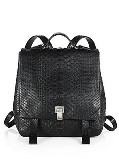 Proenza Schouler Large Python Backpack   Black