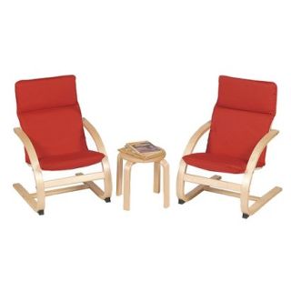 Kids Table and Chair Set Guidecraft Kiddie Table and 2 Chair Set   Red/Natural