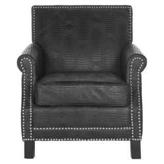 Club Chair Upholstered Chair Safavieh Savannah Club Chair   Black