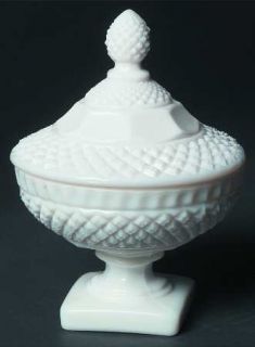 Westmoreland Waterford Milk Glass (Stem #300) Candy Dish with Lid   Stem #300, M