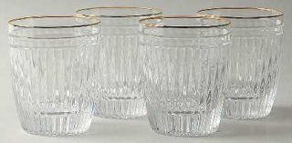 Waterford Hanover Gold (Set of 4) Double Old Fashioned   Marquis Collection, Cut
