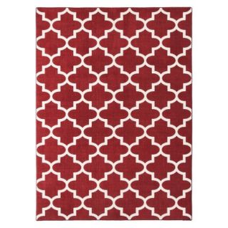 Maples Fretwork Area Rug   Red (4x55)