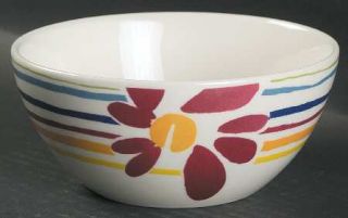 Pfaltzgraff Flourish Soup/Cereal Bowl, Fine China Dinnerware   Blue & Red Flower