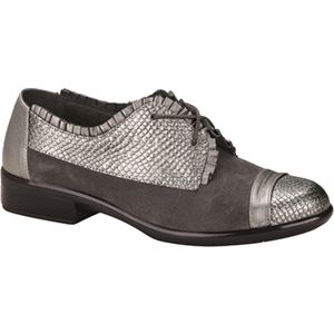 Naot Womens Yama Grey Suede Grey Lizard Sterling Shoes, Size 41 M   26019 N2U