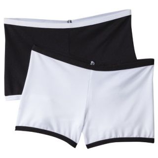 Hanes Girls Play Shorts   Black/White S