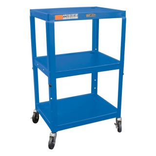Wilson Metal Utility Cart   Height Adjustable, Blue, Model W42ABUE