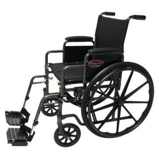 Everest & Jennings Advantage Wheelchair With Desk Arm and Footrest   Black