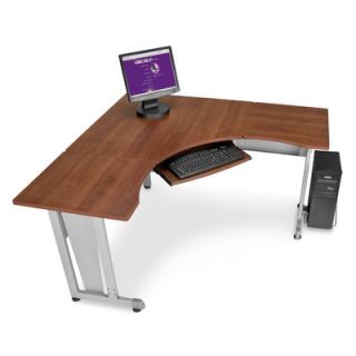 OFM Computer Desk/Executive Desk 55196 Finish Cherry and Silver