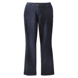 Pure Energy Womens Plus Size Bootcut Denim Jeans   Dark Blue Corazon 16W