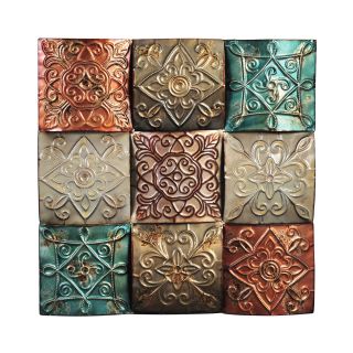 Embossed Square Metal Wall Decor