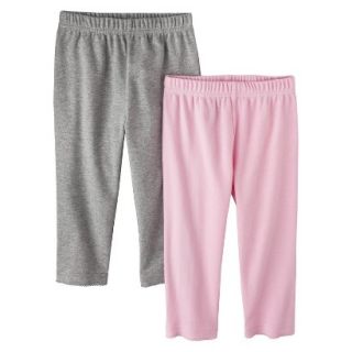 Circo Newborn Girls 2 Pack Pants   Light Pink/Grey 24 M