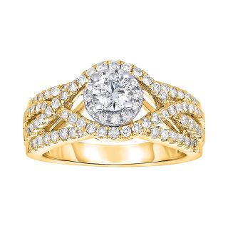 True Love, Celebrate Romance 1 CT. T.W. Diamond 14K Gold Ring, Yellow, Womens