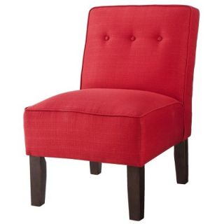Skyline Armless Upholstered Chair Burke Armless Slipper Chair   Red with