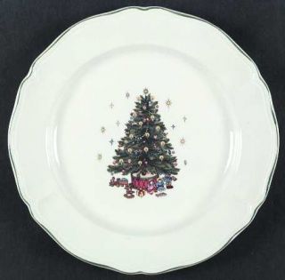 Nikko Tis The Season Dinner Plate, Fine China Dinnerware   X Mas Tree, Presnts&S