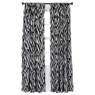 Xhilaration Zebra Stripe Window Panel   Black/White (50x84)