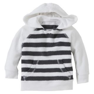 Burts Bees Baby Toddler Boys Striped Hooded Sweatshirt   Cloud/Slate 4T