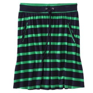 Merona Petites Front Pocket Knit Skirt   Navy/Green XXLP