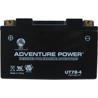 UPG Sealed Motorcycle Battery   12V, 6.5 Amps, Model UT7B 4