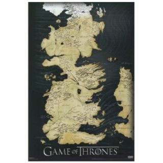 Art   Game of Thrones   Map Framed Poster