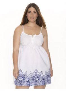 Lane Bryant Plus Size Woven chemise with border print     Womens Size 14/16,