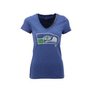 Seattle Seahawks 47 Brand NFL Womens V Neck Scrum T Shirt