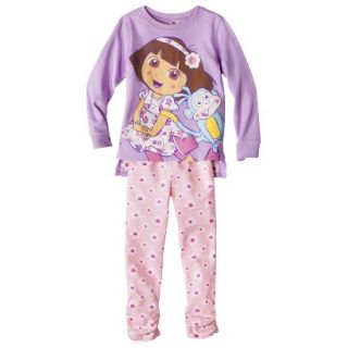 Nickelodeon Infant Toddler Girls 2 Piece Dora the Explorer Set   Purple 4T