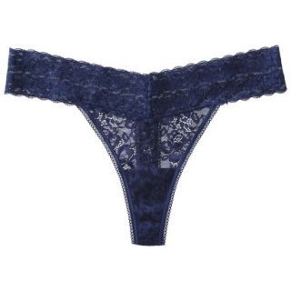 Gilligan & OMalley Womens All Over Lace Thong   Admiral Blue M