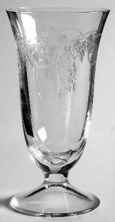 Unknown Crystal Unk6908 Juice Glass   Etched Thistle, Non Optic, Smooth Stem
