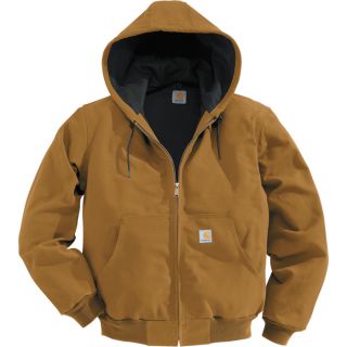 Carhartt Duck Active Jacket   Thermal Lined, Brown, 4XL, Tall Style, Model J131