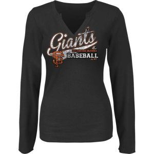 San Francisco Giants Majestic MLB Womens Locker Room Love Long Sleeve T Shirt