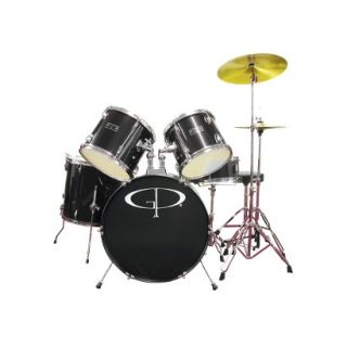 GP Percussion GP100 5 pc. Complete Drum Set   Black