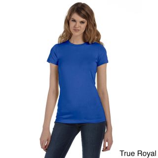 Bella Bella Womens Crew Neck Cotton T shirt Blue Size XXL (18)