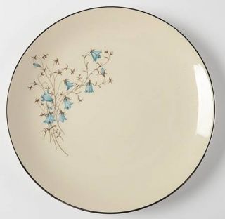 Flintridge Belnor Dinner Plate, Fine China Dinnerware   Blue Flowers,Gray Leaves