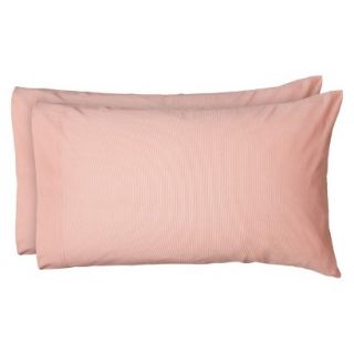 Room Essentials Jersey Pillow Case Set   Peach Stripe (Standard)