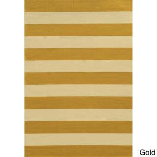 Indoor/ Outdoor Stripe Polypropylene Rug (53 X 76)