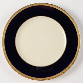 Syracuse Diane Cobalt Blue Luncheon Plate, Fine China Dinnerware   Gold Encruste
