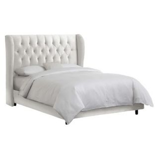 Skyline Queen Bed Skyline Furniture Brompton Wingback Bed   White