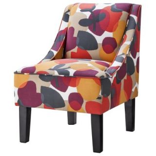 Skyline Upholstered Chair Hudson Swoop Chair   Red Floral