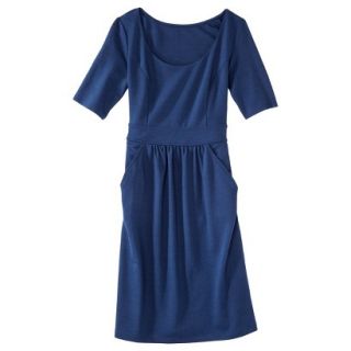 Merona Womens Ponte Elbow Sleeve Dress w/Pockets   Waterloo Blue   XXL