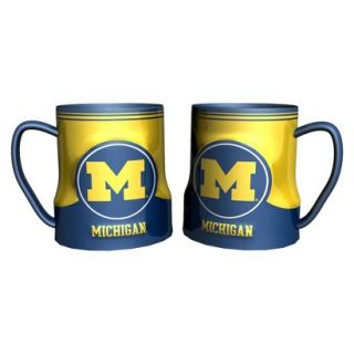 Boelter Brands NCAA 2 Pack Michigan Wolverines Game Time Coffee Mug   Blue/