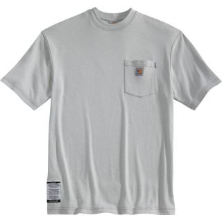 Carhartt Flame Resistant Short Sleeve T Shirt   Light Gray, Medium, Regular
