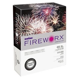 Boise Fireworx Colored Cover Stock, 65 lbs   White (250 Sheets Per Ream)